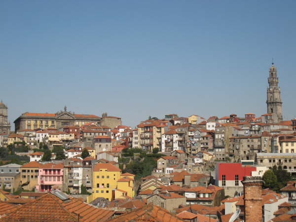 View from outside the Cathedral inc Torre des Clerigos