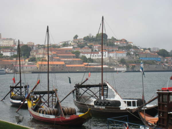 Barcos rabelos - traditional Douro boats used to transport the port barrels