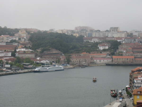 At the quay in Porto (taken from the top deck of the Dom Luis I Bridge