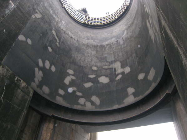 About to pass under the upper gate