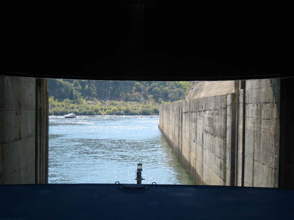 About to leave the lock