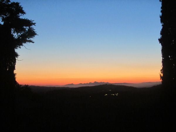 Sunset from the hotel grounds