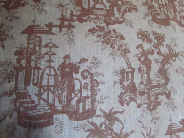 French wallpaper at Villa di Geggiano, Siena