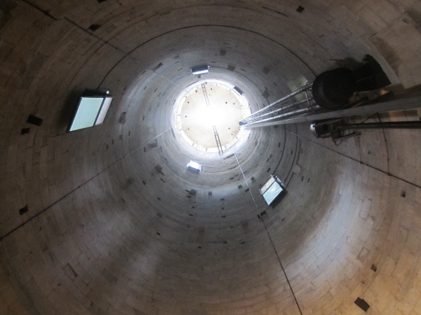 Inside the tower
