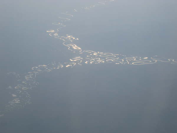 Flying to Barrow over the tundra