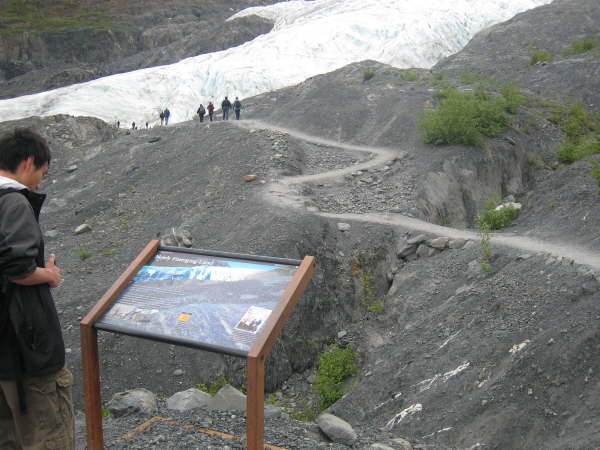 Exit Glacier showing the retreat