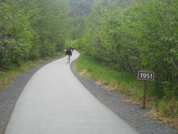 Exit Glacier showing the retreat