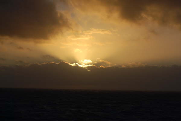 Sunrise on our last day in Antarctica