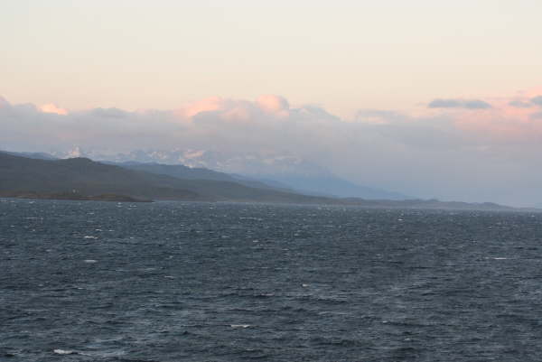 Sunrise over the Beagle Channel on our return