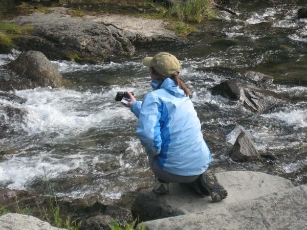Martina attracting the huet-huet bird