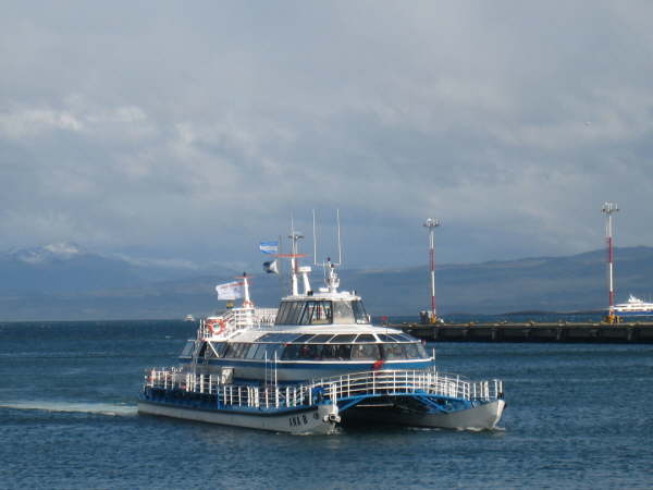 Sightseeing catamaran at Ushuaia