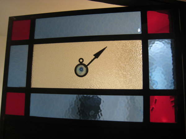 Art deco sign in restaurant on New Year's Eve