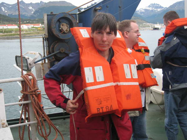 Lifeboat drill on first evening