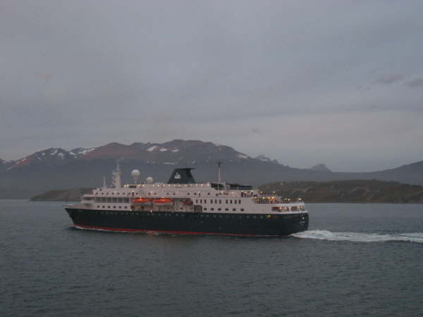 Minerva inbound in the Beagle Channel