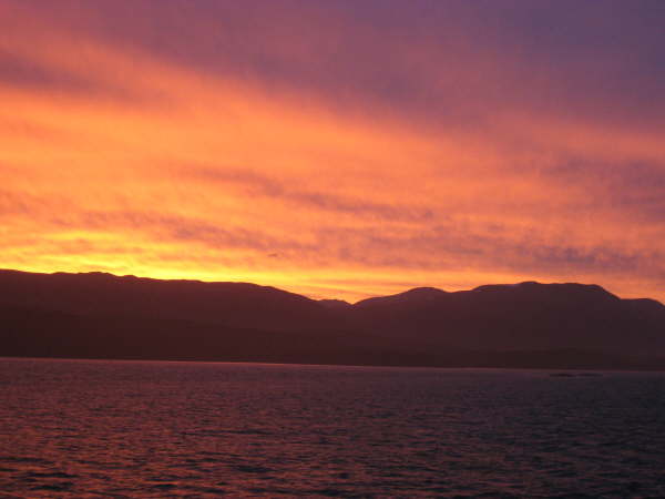 Sunset over the Beagle Channel (last photo in this section)