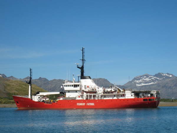 Fishing patrol ship at Grytviken, South Georgia