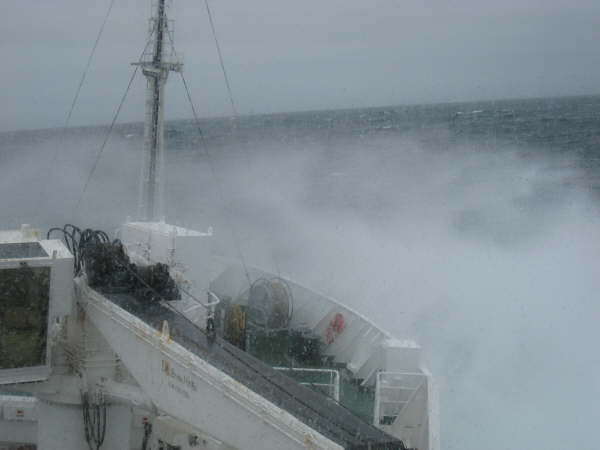 Heavy seas between South Georgia and the South Orkneys