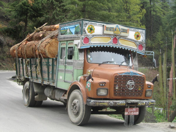 Typical overloaded lorry