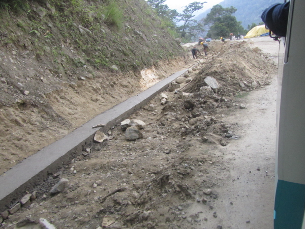 Improving the road after the edge has been created