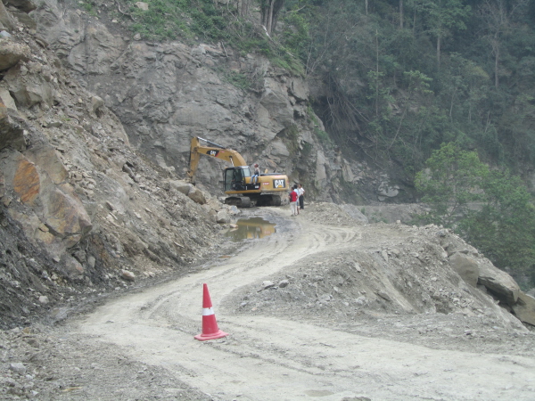 Caution: road actually being rebuilt while-you-wait