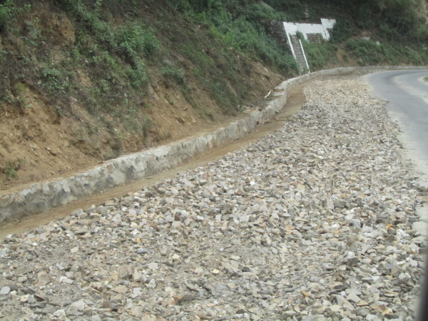 After the new area has been rolled flat