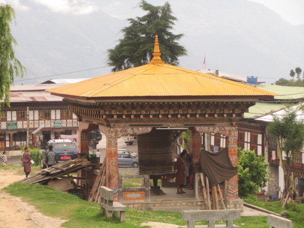 Prayer wheel in Mongar