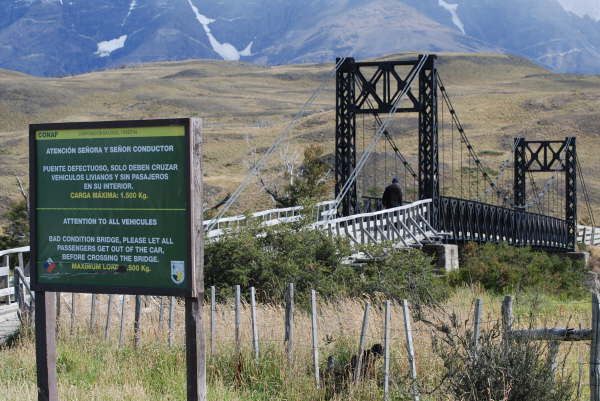Weightlimited Bridge to our hotel in Torres
