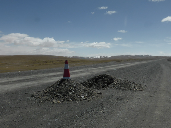 The one road cone that we encountered