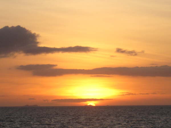 Final sunset off Santa Cruz