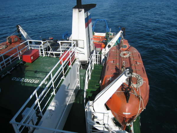 One of the two lifeboats