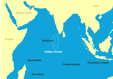 location map of maldives
