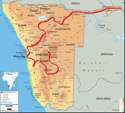 namibia map