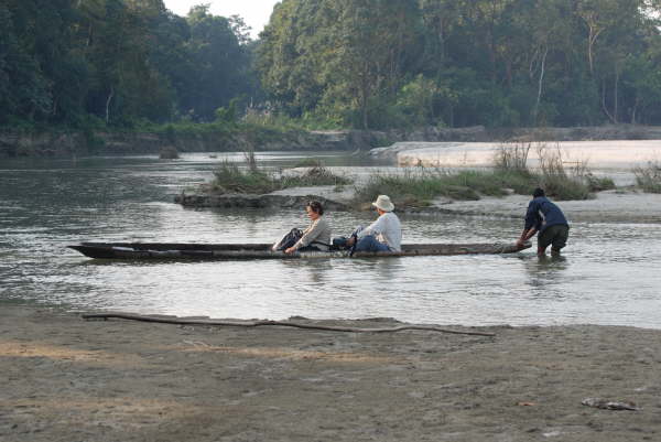 Crossing the River in Chitwan NP