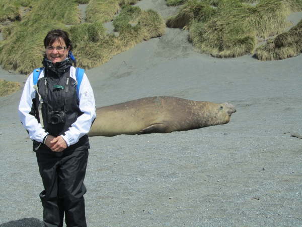 Alex and friend on Macquarie Island