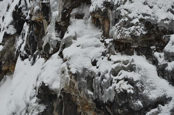 Frozen waterfall