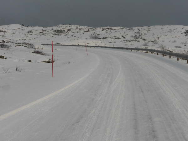 Hooray for snow poles on the road edges