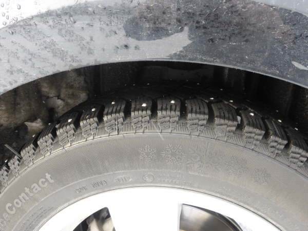 Studded tyres kept us on the road