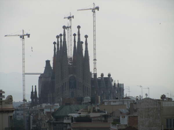 La Sagrada Familia from la Pedrera