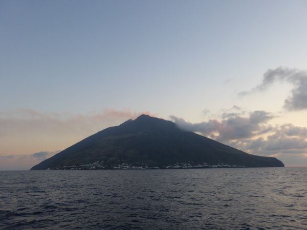 Stromboli at dusk
