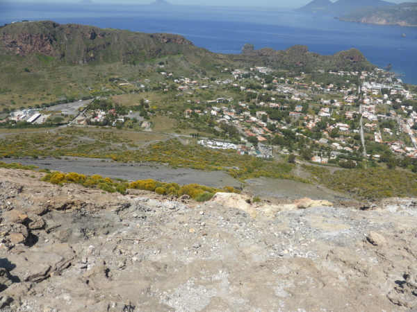 The town seen from the volcano