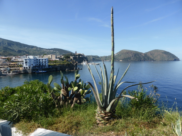 Our hotel (white building)