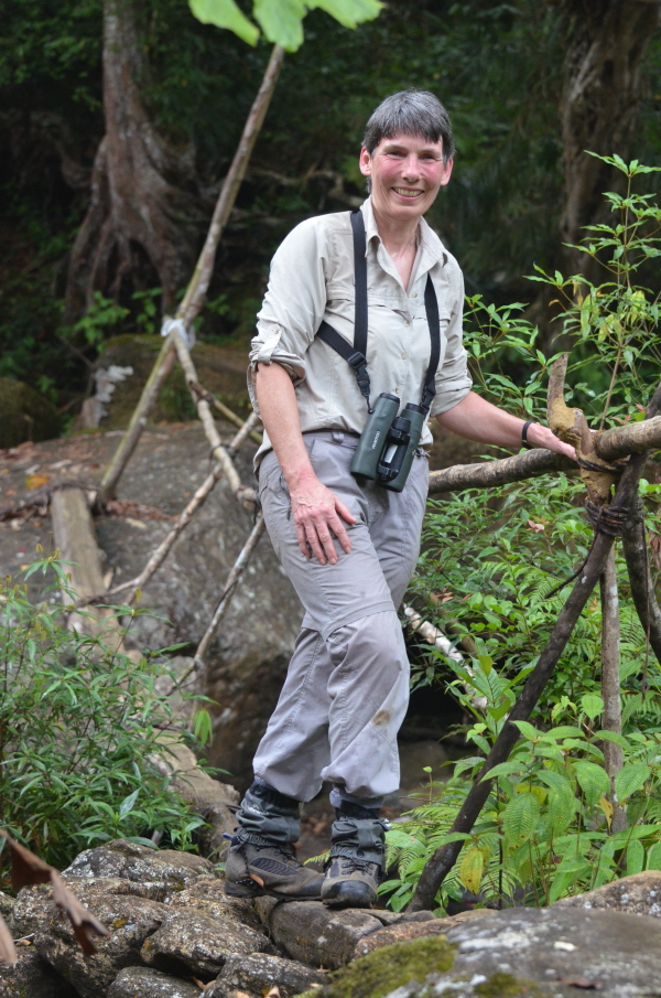 Relief at crossing a bridge in Sinharaja (15 feet long)