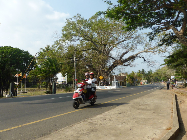 Whole family on the moped