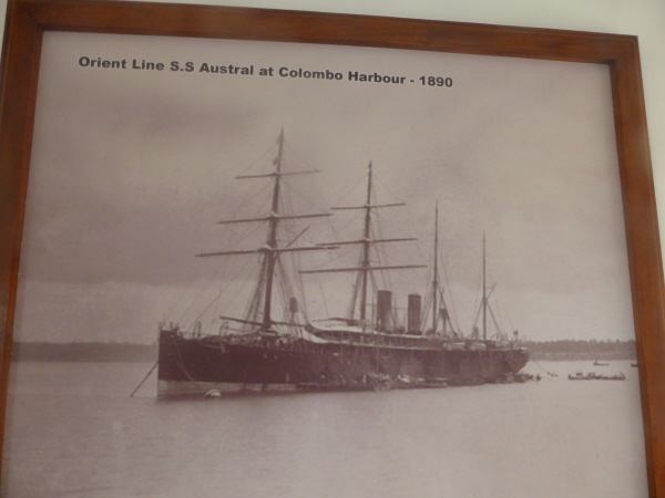 Photograph in the hotel dining room in Galle